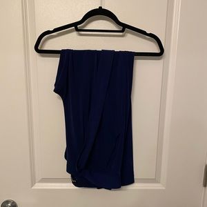 Express dark blue paperbag pants size medium